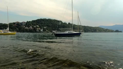 Boats on the lake Stock Footage 262771785