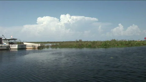 Boats on Lake Okeechobee Stock Footage 790285