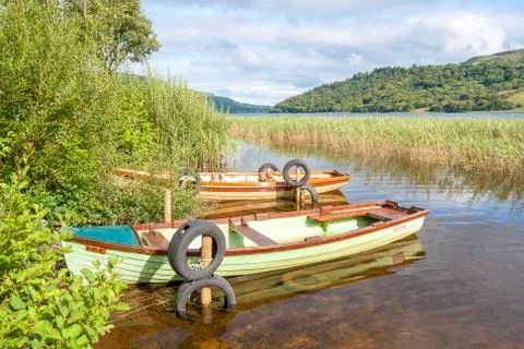Boats in the lake Stock Photos