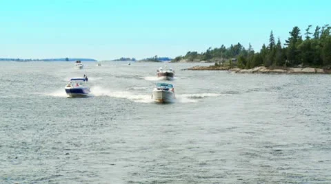 Boats on a Lake_HD Stock Footage 10562441
