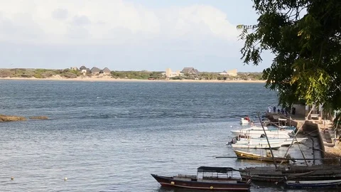 Boats on Lamu Stock Footage 70920916
