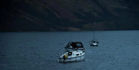 Boats on a lock Stock Photos