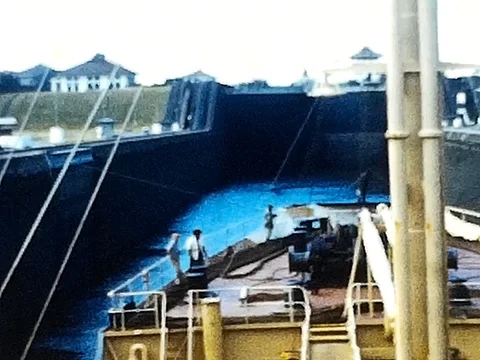 Boats in Locks Stock Footage 78005352