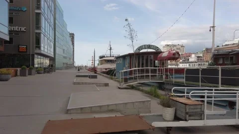 BOATS IN MALMÖ Stock Footage 131537876