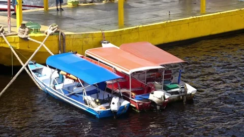 Boats in Manaus Stock Footage 298399715