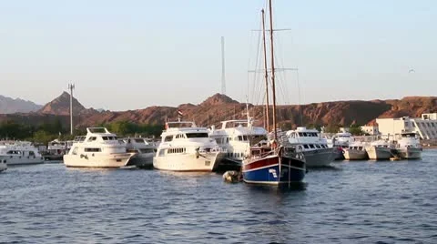 Boats in the marina Stock Footage 8997575