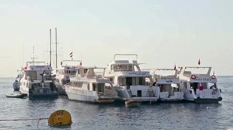 Boats in the marina Stock Footage 10586954
