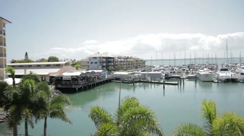 Boats on the Marina Stock Footage 46087457