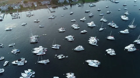 Boats at Marthas Vineyard 库存影片 100707860