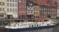 Boats in medieval port in Gdansk, Poland HD Footage