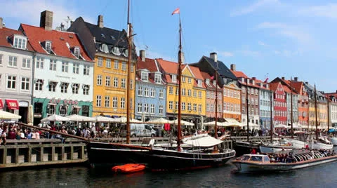 Boats in Nyhavn Video stock 24169465