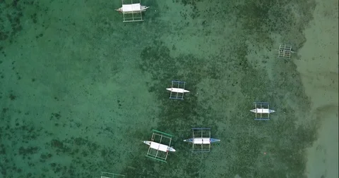 Boats in the Ocean Video stock 86480200