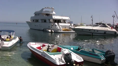 Boats in Paphos harbor Stock Footage 39711960