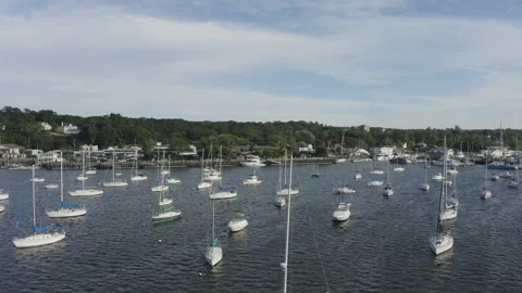 Boats parked in The Hamptons 動画素材 252780715