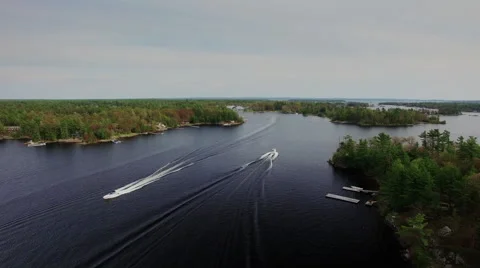 Boats passing each other Stock Footage 63422547