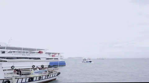Boats on pier Stock Footage 54697731