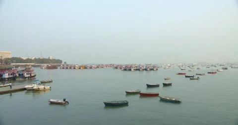 Boats on the pier Stock Footage 132688228