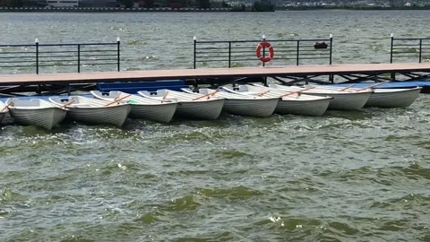 Boats on the pond Stock Footage 110836658