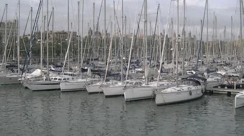 Boats in port Video stock 22151988
