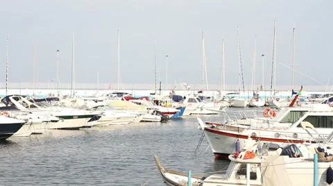 Boats in port Stock Footage 65250268