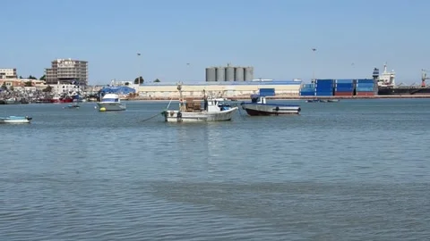 Boats in the port Stock Footage 131981131