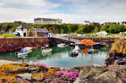 Boats in Portpatrick harbour Stock Photos