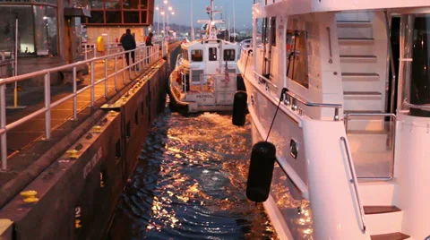 Boats Pulling Away Time Lapse Stock Footage 34300212
