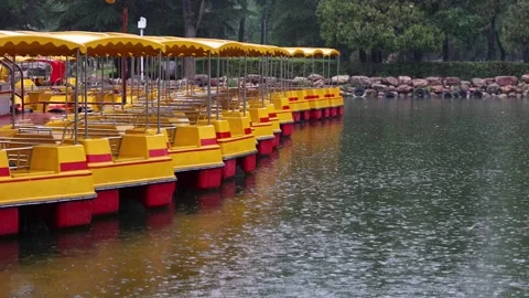 Boats in the Rain Stock-Footage 344525988