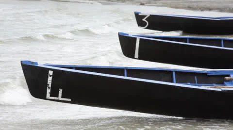 Boats ready for race 스톡 동영상 24596625