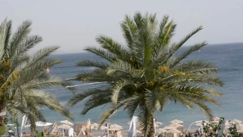Boats in Red sea Eilat . View on red sea with boats. Video stock 196266136