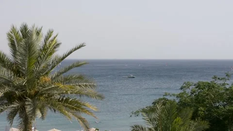 Boats in Red sea Eilat . View on red sea with boats. Video stock 196266138
