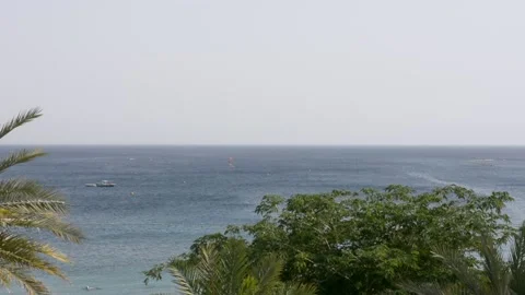 Boats in Red sea Eilat . View on red sea with boats. Video stock 196266170