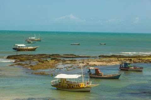 Boats on a reef Stock Photos