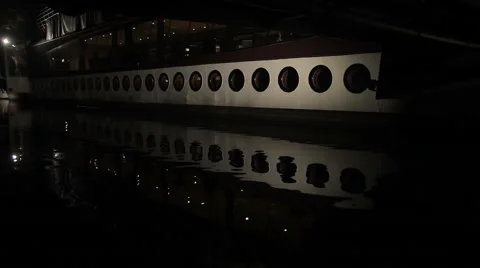 Boats reflected in the water Stock Footage 46303942