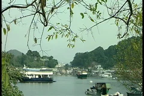 Boats on river 1 by DJM Video stock 11136007