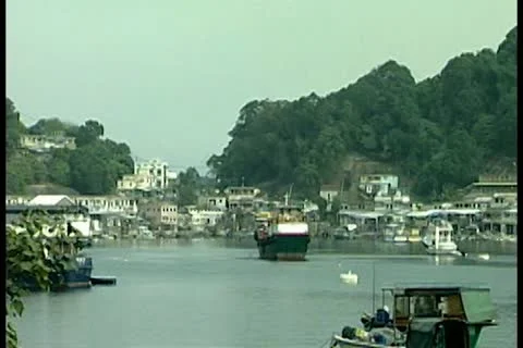 Boats on river 2 by DJM Video stock 11136005