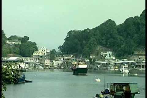Boats on river 3 by DJM Video stock 11136010