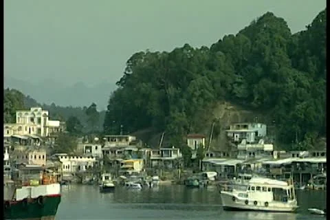 Boats on river 8 by DJM Video stock 11136019