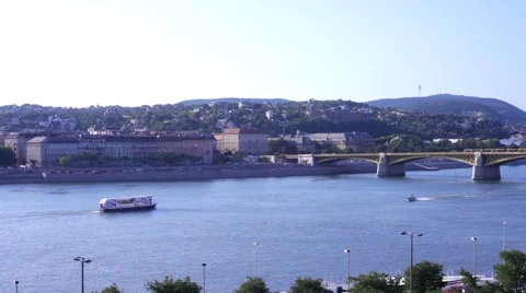 A boats on the river Stock Footage 56937987
