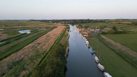 Boats on River Stock Footage 262046038