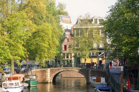 Boats in a river Stock Photos