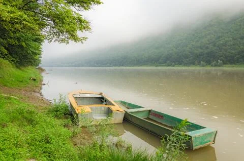 Boats on the river Stock Photos