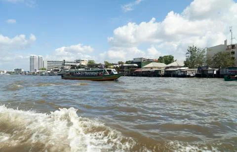 Boats on the river Stock Photos