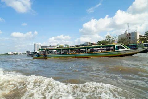 Boats on the river Stock Photos