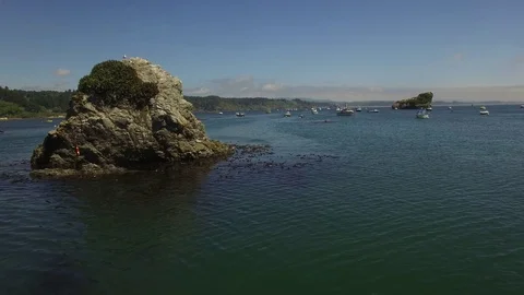 Boats safe in harbor Stock Footage 70333152