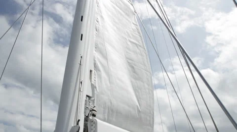 Boats Sail Hoisted Up Vídeo Stock 39197113