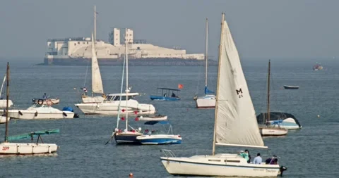 Boats sailing in the sea Stock Footage 131820844