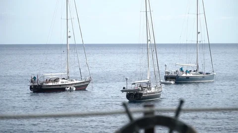 Boats at sea Stock Footage 127868872