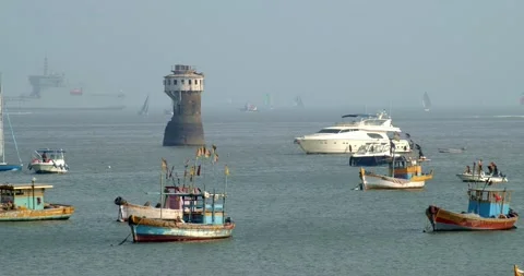 Boats in the sea Stock Footage 131219849