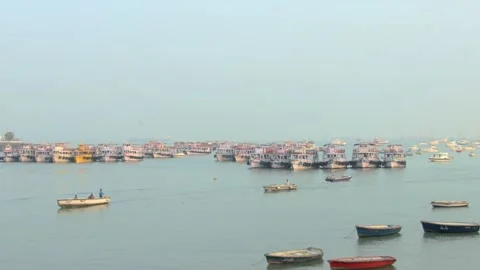 Boats in the sea Stock Footage 133399637